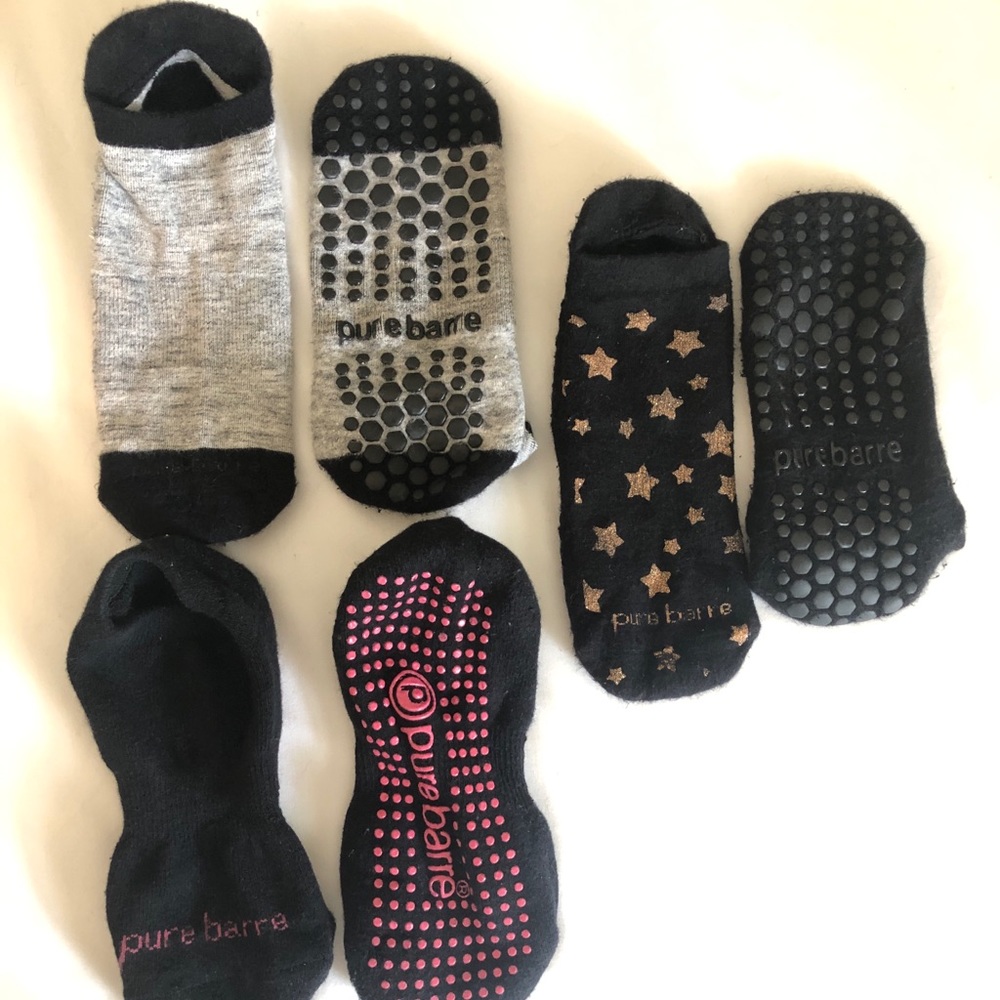 Pure Barre sticky socks (3 pairs)